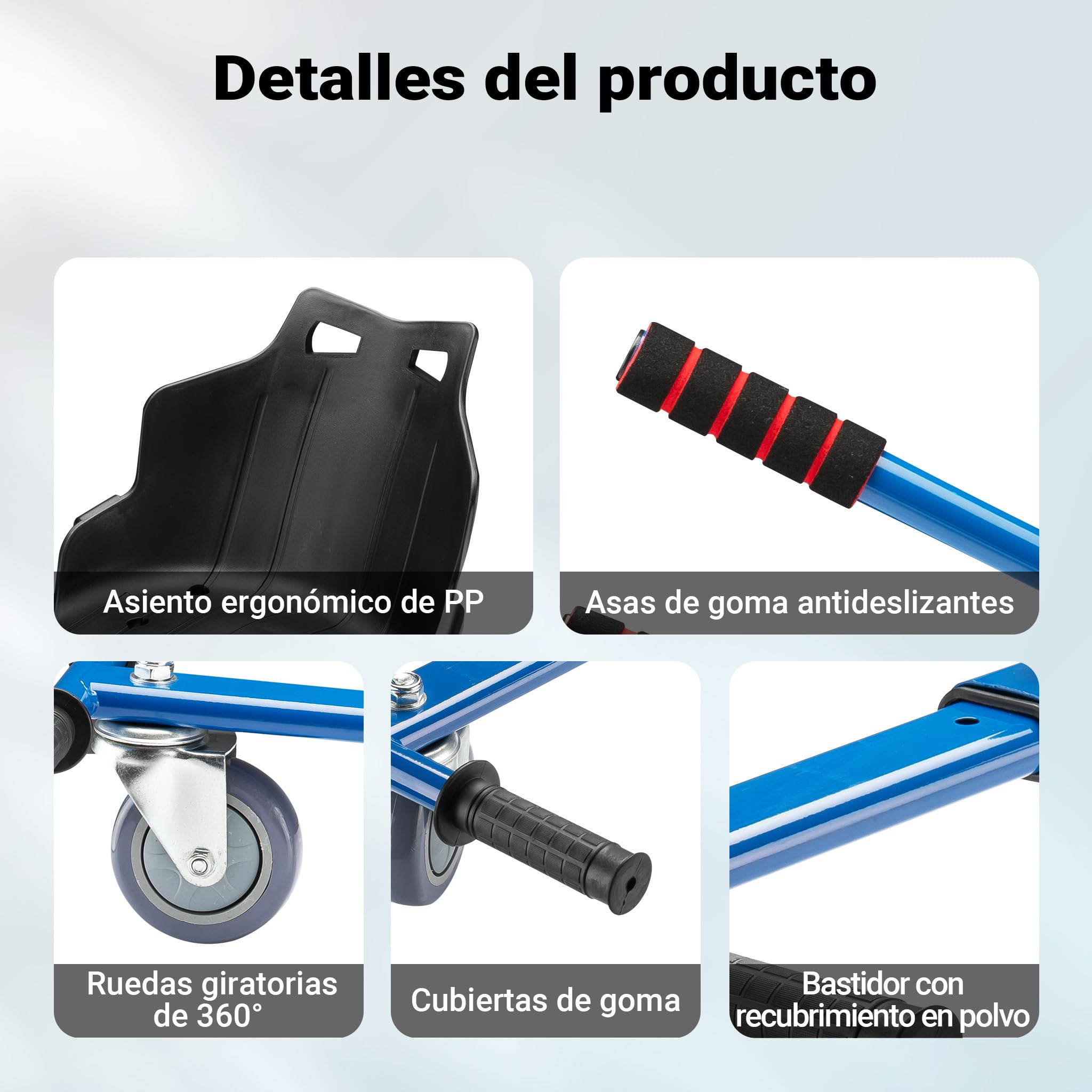 Asiento ajustable para patinete eléctrico, color rojo