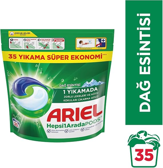 Ariel Hepsi1Arada PODS Kapsül Çamaşır Deterjanı Beyazlar ve Renkliler 35 Yıkama