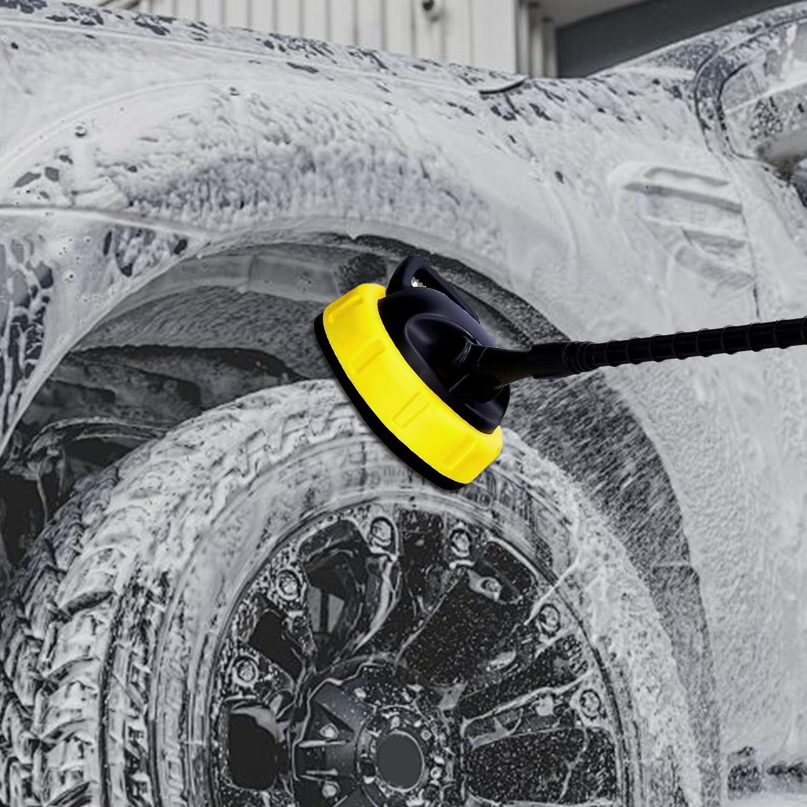 Limpiador De Hormigón Para Hidrolimpiadora Accesorio Hidrolimpiadora Mango | Reutilizable Accesorios De Hidrolavadora Para Patios, Entradas, Terrazas, Aceras, Vallas, Coches, Camiones Y Esca