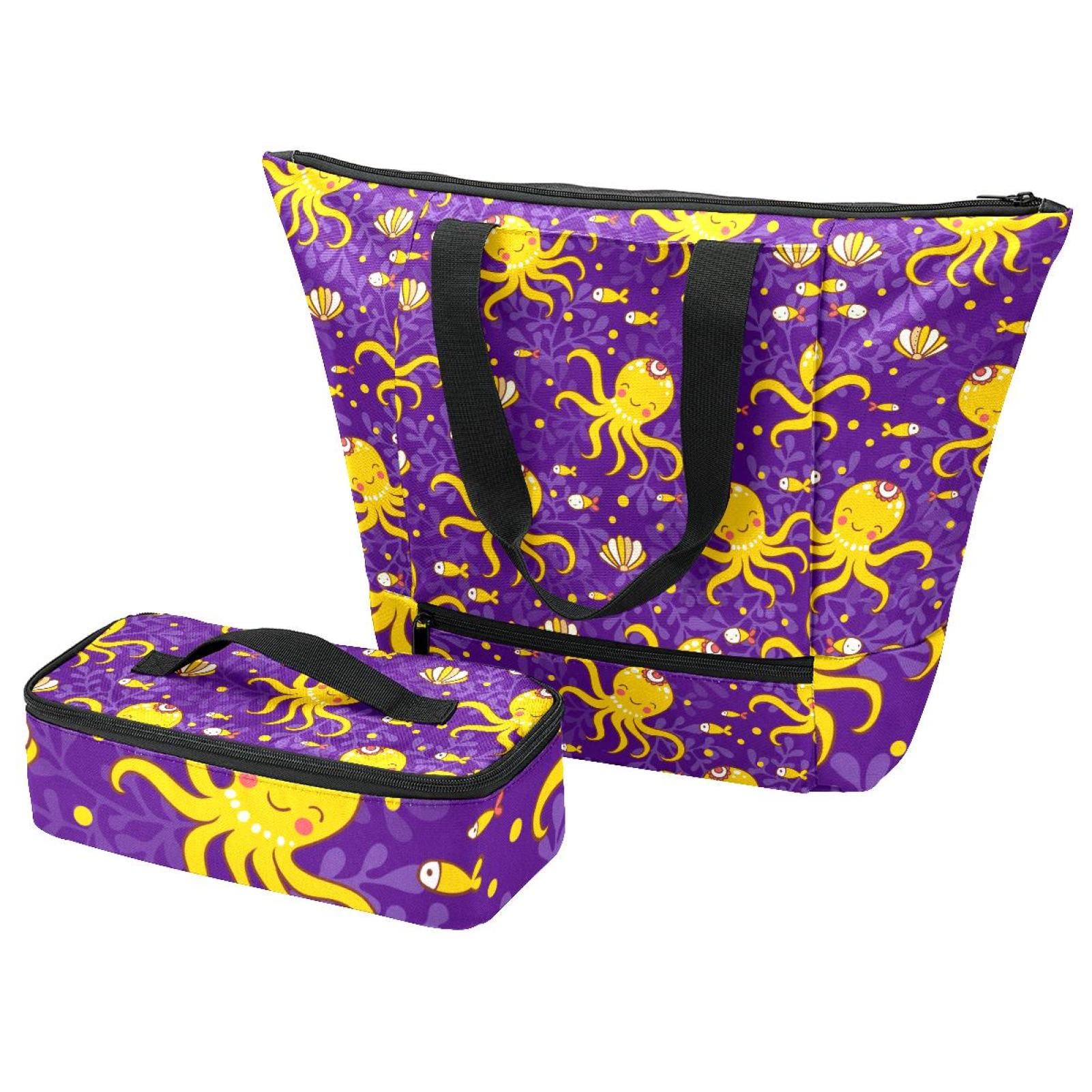 Boîte à déjeuner chat noir et sac fourre-tout isotherme de voyage pour repas travail et école