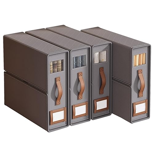 KONGDY 4 Pack Bed Sheet Organizer, Foldable Sheet Storage Box