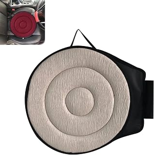 360 Rotating Seat Cushion for Car, Rotating Seat Cushion Elderly for Car, Car Transfer Aids for Elderly, Rotating Round Seat Cushion, Car Rotating to Rotate Office Chair Swivel Chair(Beige)