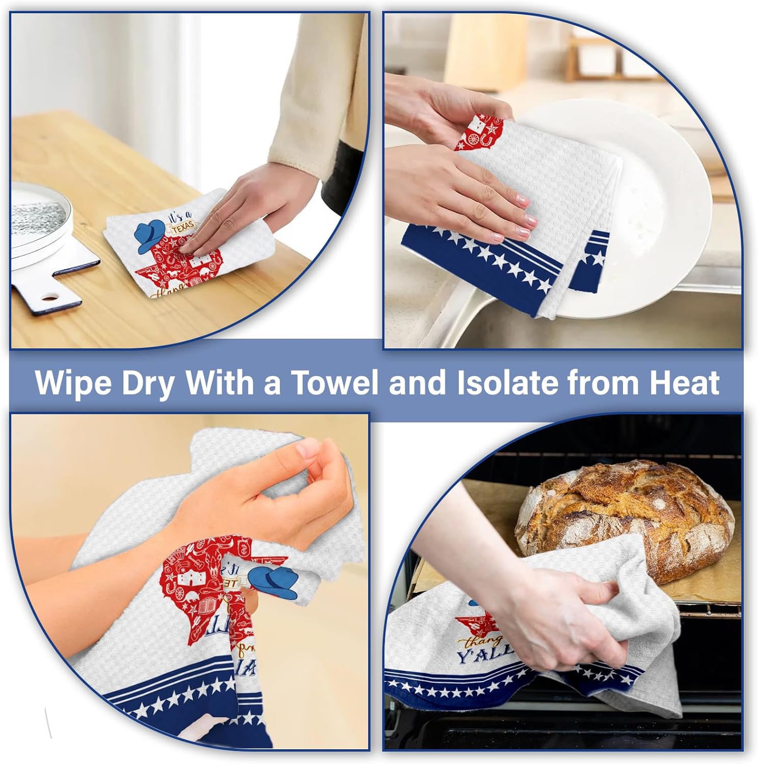 Texas Souvenirs Gifts Kitchen Towels Texas Themed Gifts Decor for Home Kitchen Bathroom Birthday Christmas 17X26 Inch - Image 3