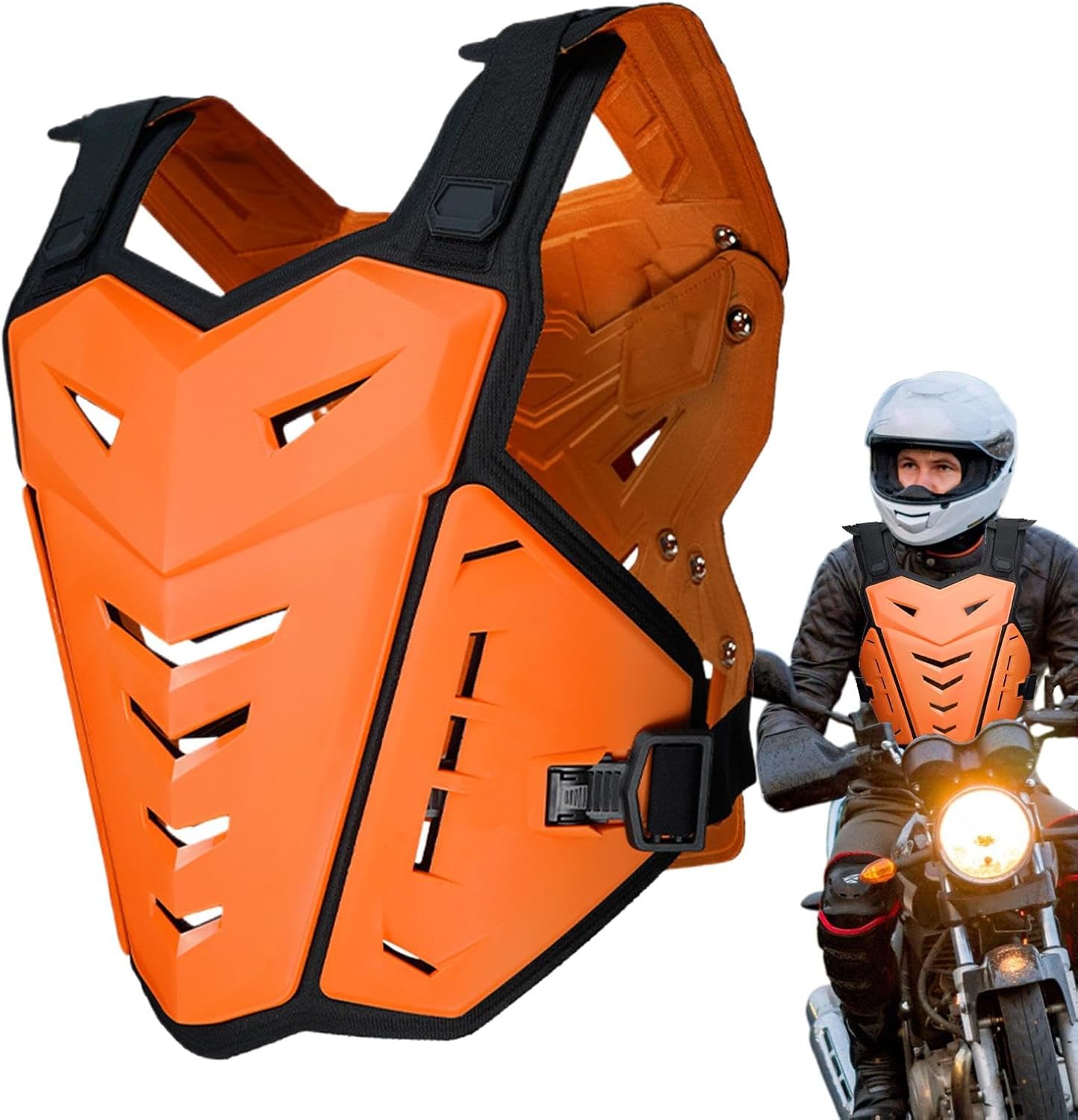 サイクリング保護ベスト、バイクバックプロテクターベスト,スパインバックプロテクター - ダートバイク用のアダルトユースチェストライデ