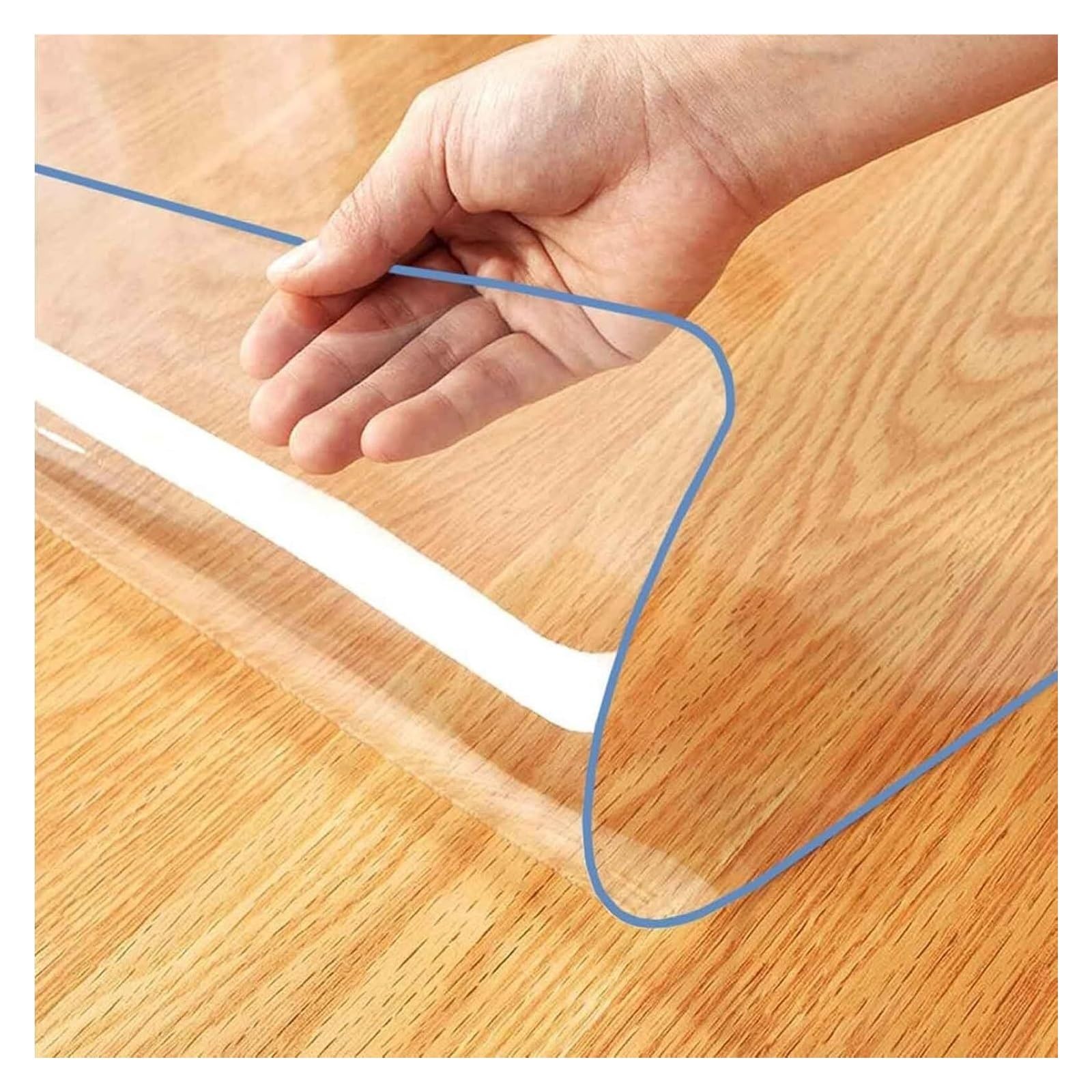Protector Transparent ， Clear PVC Table Protector Mat, 2mm Thick, Multiple Sizes(100x120cm/39.4x47.2in)