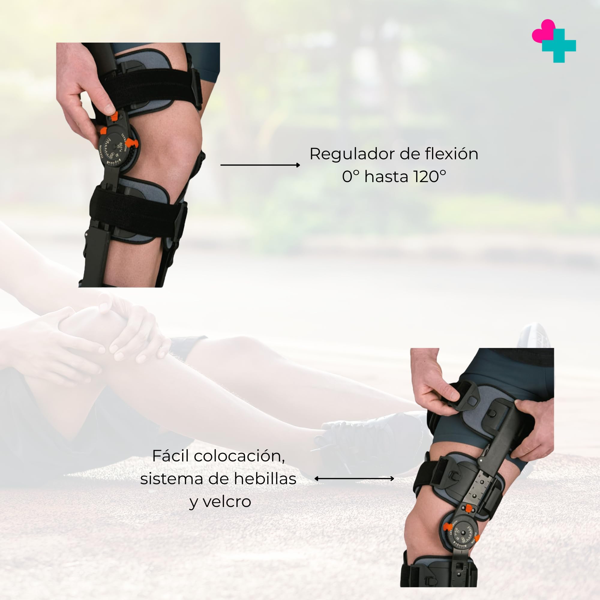 Ortesis de Rodilla con Bloqueo. Inmovilizador de Rodilla. Ortesis Rodilla graduable en Flexion. Ortesis de Tratamiento para Meniscos.Rodillera Post-Quirurgica de Ligamentos,Menisco y Tendon Rotuliano.