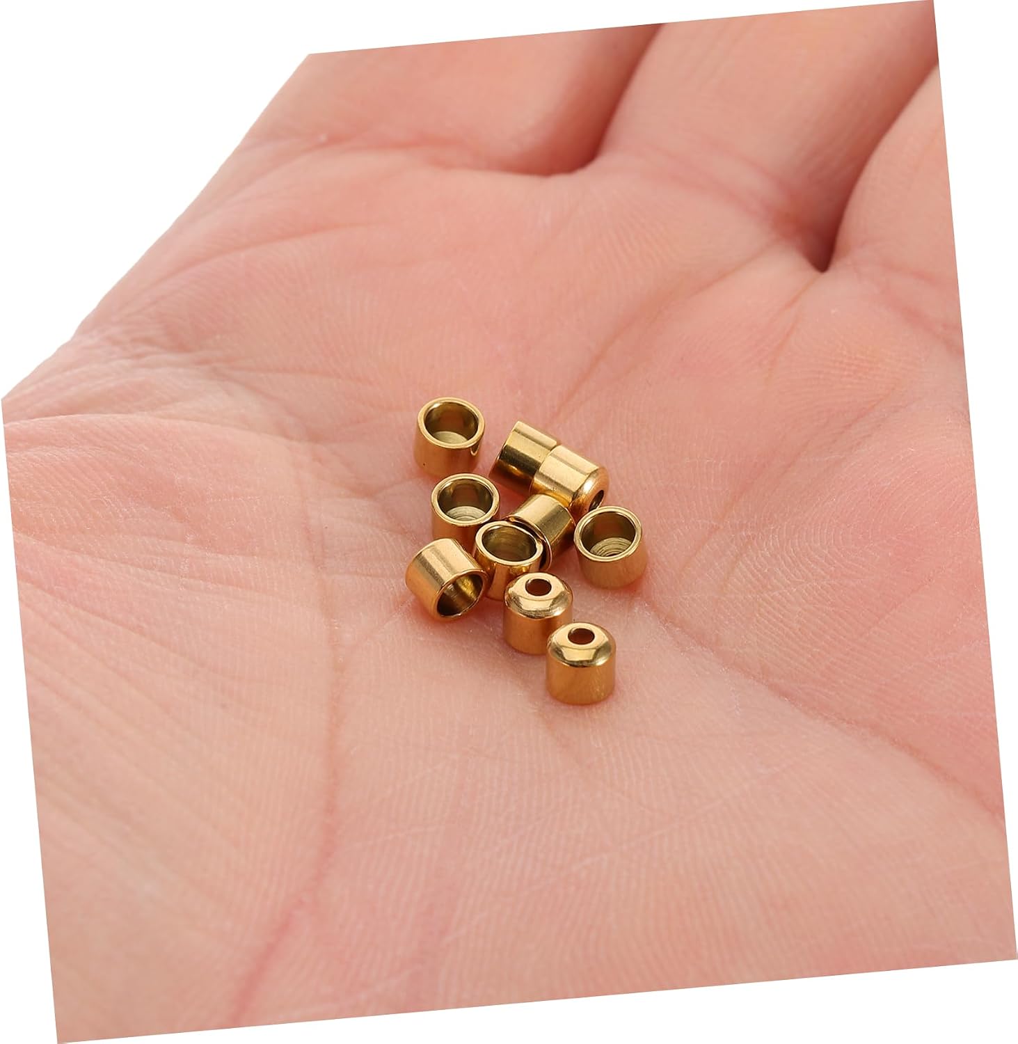 TEHAUX 10pcs Cord Stopper Caps for DIY Jewelry Making Durable Lanyard Fasteners Versatile Rope End Connectors for Bracelets and Necklaces Gold