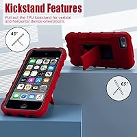 Vista 4 de Funda para iPod Touch 7 generación, iPod Touch 65 generación, resistente a los golpes, resistente a los golpes, para Apple iPod Touch 765