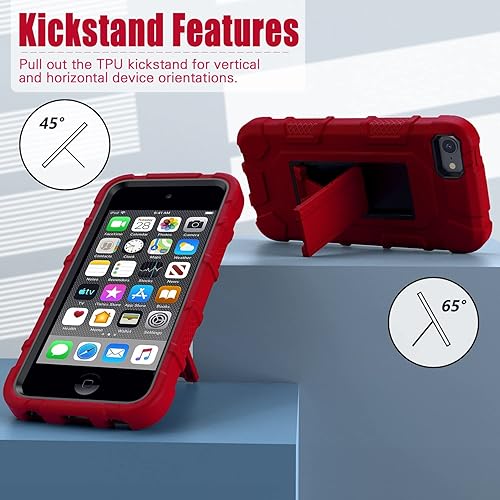 Miniatura 4 de Funda para iPod Touch 7 generación, iPod Touch 65 generación, resistente a los golpes, resistente a los golpes, para Apple iPod Touch 765