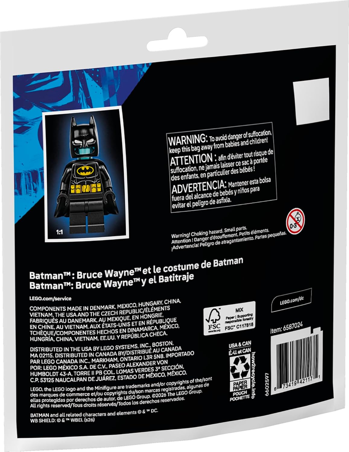 LEGO DC Batman Bruce Wayne and the Batsuit Mini-Build Party Favors - Basket Stuffer for Easter - Loot & Goodie Bag Fillers for Boys & Girls Birthday, Ages 7+ - 30726 - Image 3