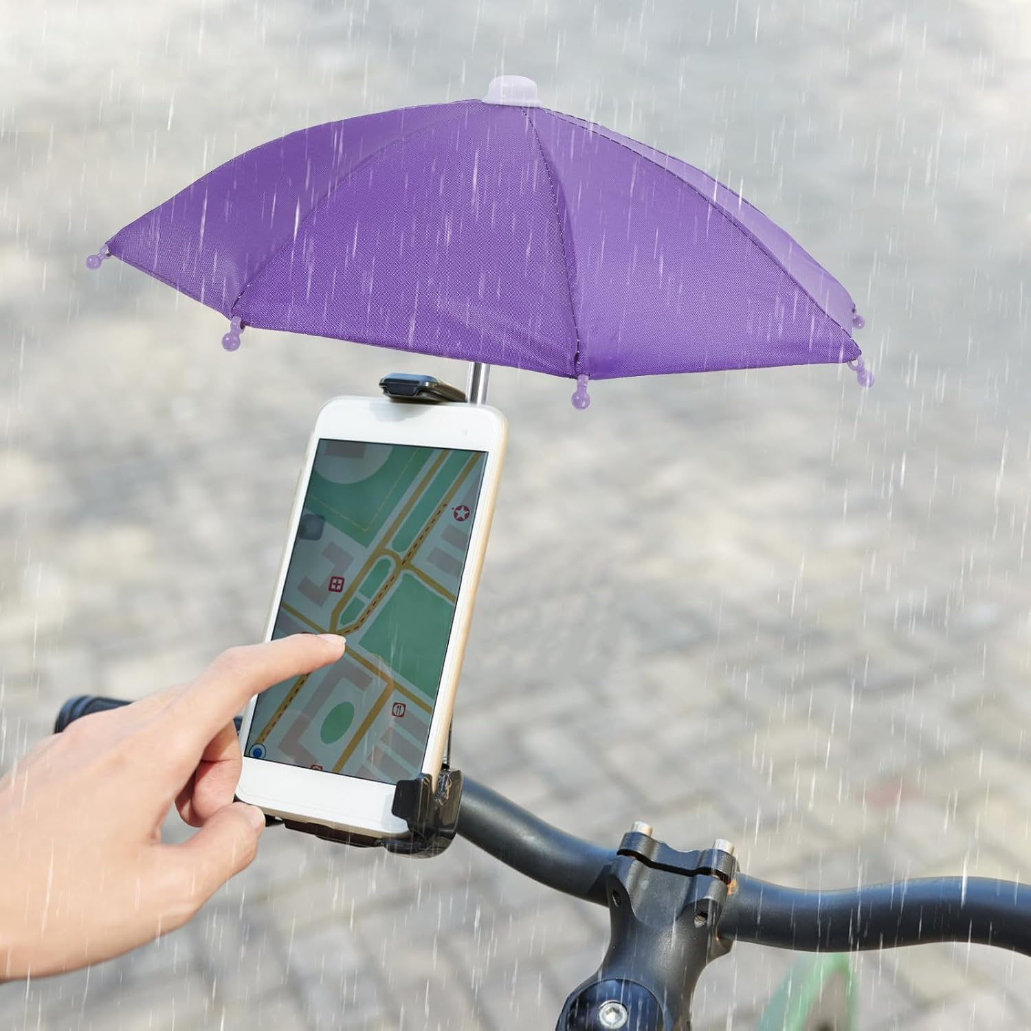 4Pcs Miniature Umbrellas Adjustable Mini Colorful Sunny Rainy Umbrella for 10 Inch People Decoration