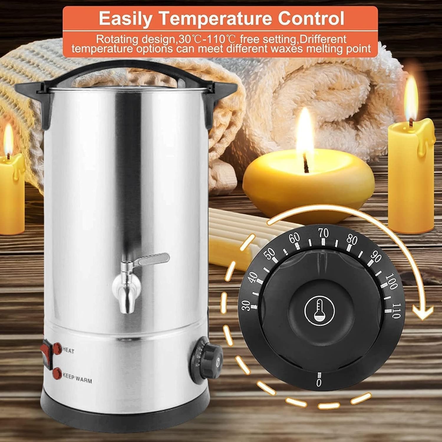 Fonditore Cera Elettrico 7L - Per Candele E Saponi Con Controllo Temperatura - Foto 7