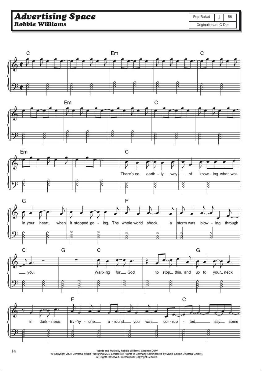 100 Hits in C-Dur Band 5-100 Oldies, Evegreens, Rock-Folck-Pop-Songs für Keyboard, Piano, Klavier, Gitarre - Songbook mit bunter herzförmiger Notenklammer