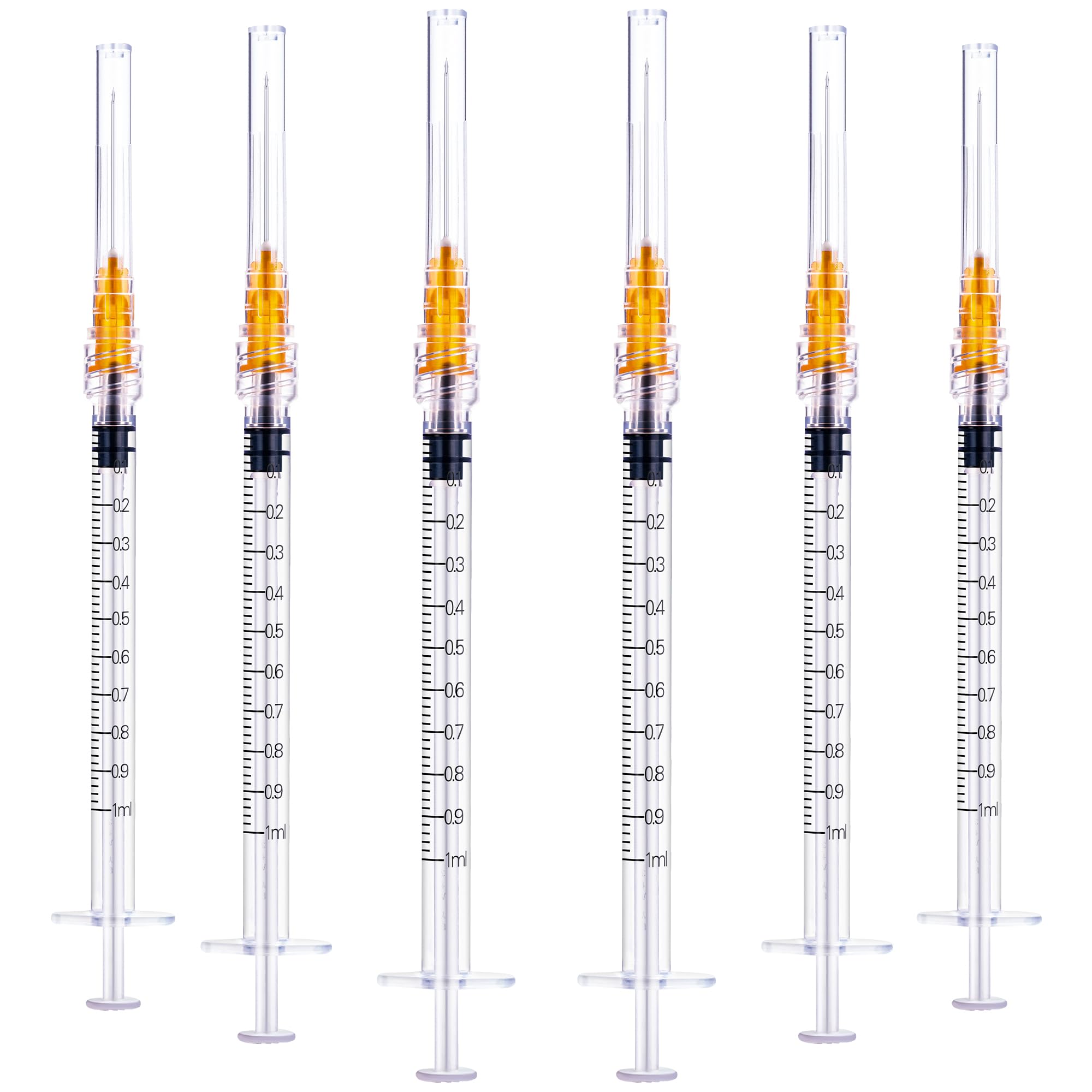 1ml/cc 25G 25mm Plastic Multiple Uses Measuring Dispensing Tools, Individually Packed (100)