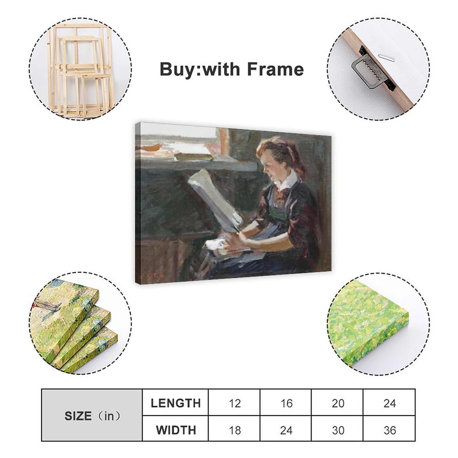 ANFOTCM A. T. K. plakaty na płótnie sztuka ścienna sypialnia biuro pokój dekoracja prezent 50 x 75 cm
