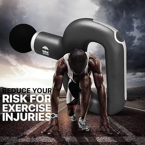 Miniatura 4 de WBM Smart Pistola de masaje profesional para atletas, masajeador muscular corporal portátil para aliviar el dolor con 6 masajes