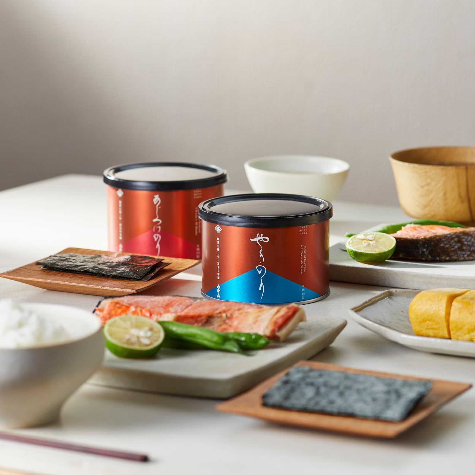Amazon | 【公式】山本山 海苔詰合せ4缶セット 焼のり 味付海苔 あおじ 