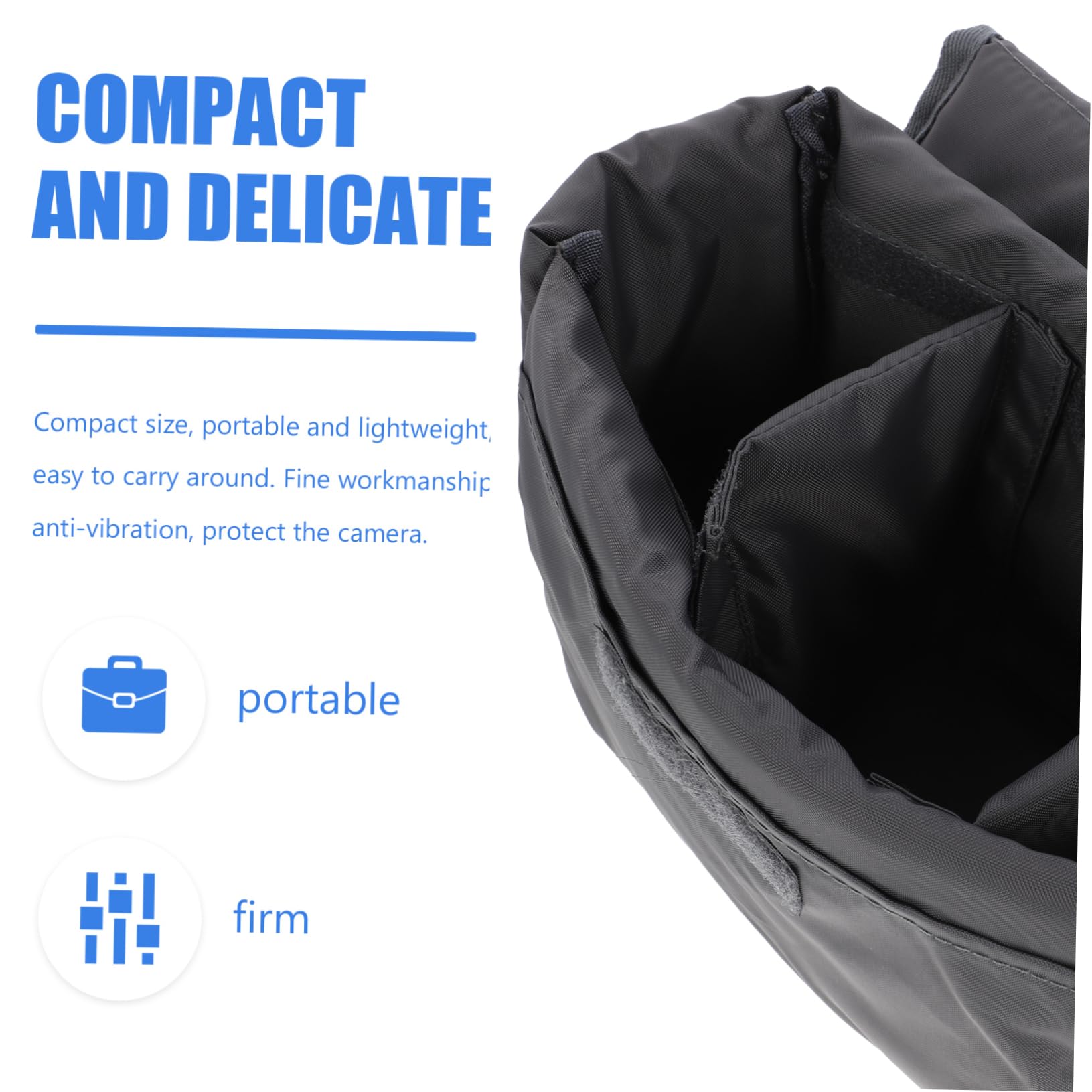 Uonlytech Bolsa para Cámara DSLR Inserto Protector para Mochila Bolsa para Lente de Cámara y Flash para Viajes
