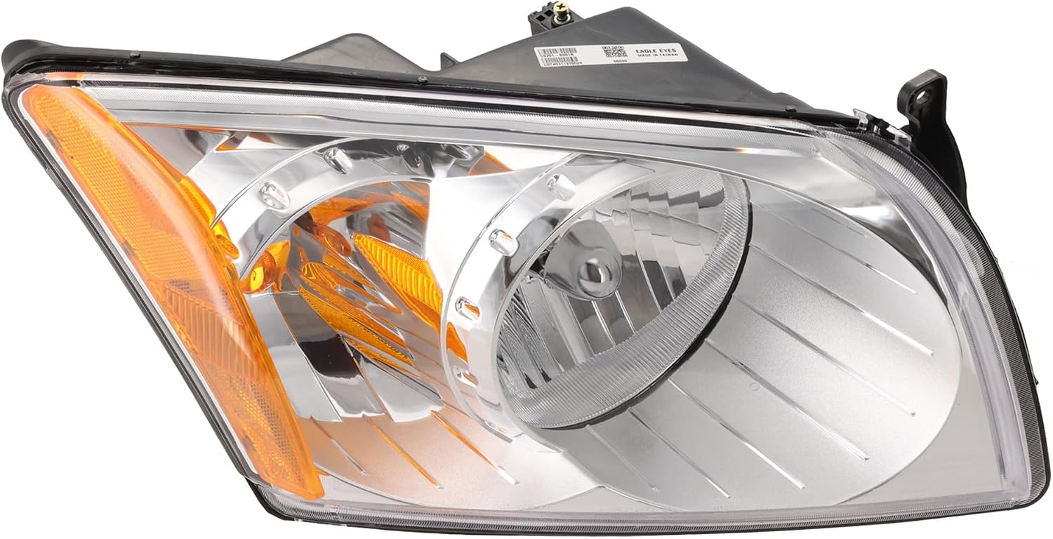 Compatible with 07-12 Caliber without Adaptive Lights Front Halogen Headlight Head Light with Bulb Right Passenger Side