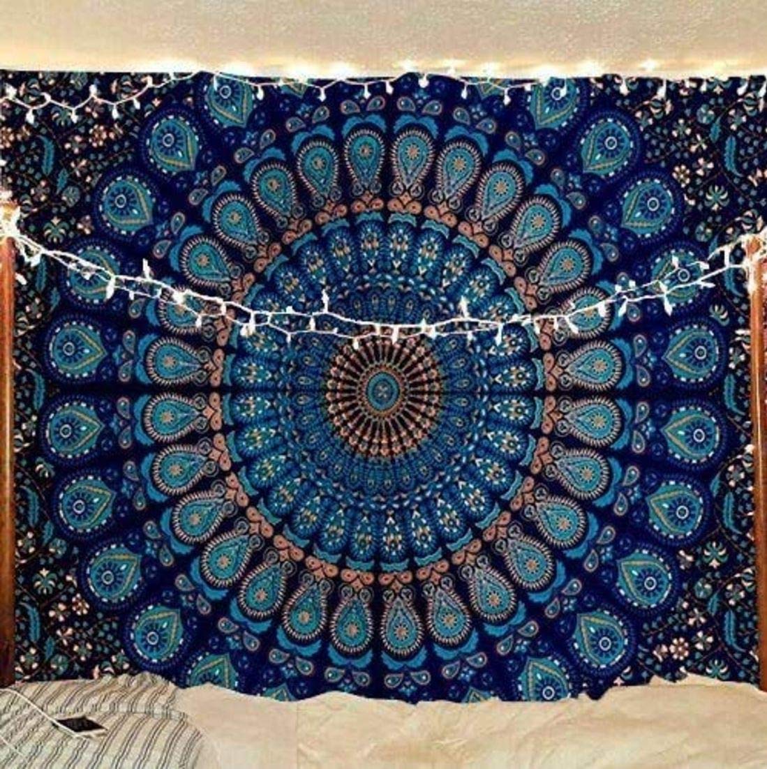 Colorful Mandala Tapestry - Wall Hanging & Bed Sheet -4 Colorful Mandala Tapestry - Wall Hanging & Bed Sheet -4