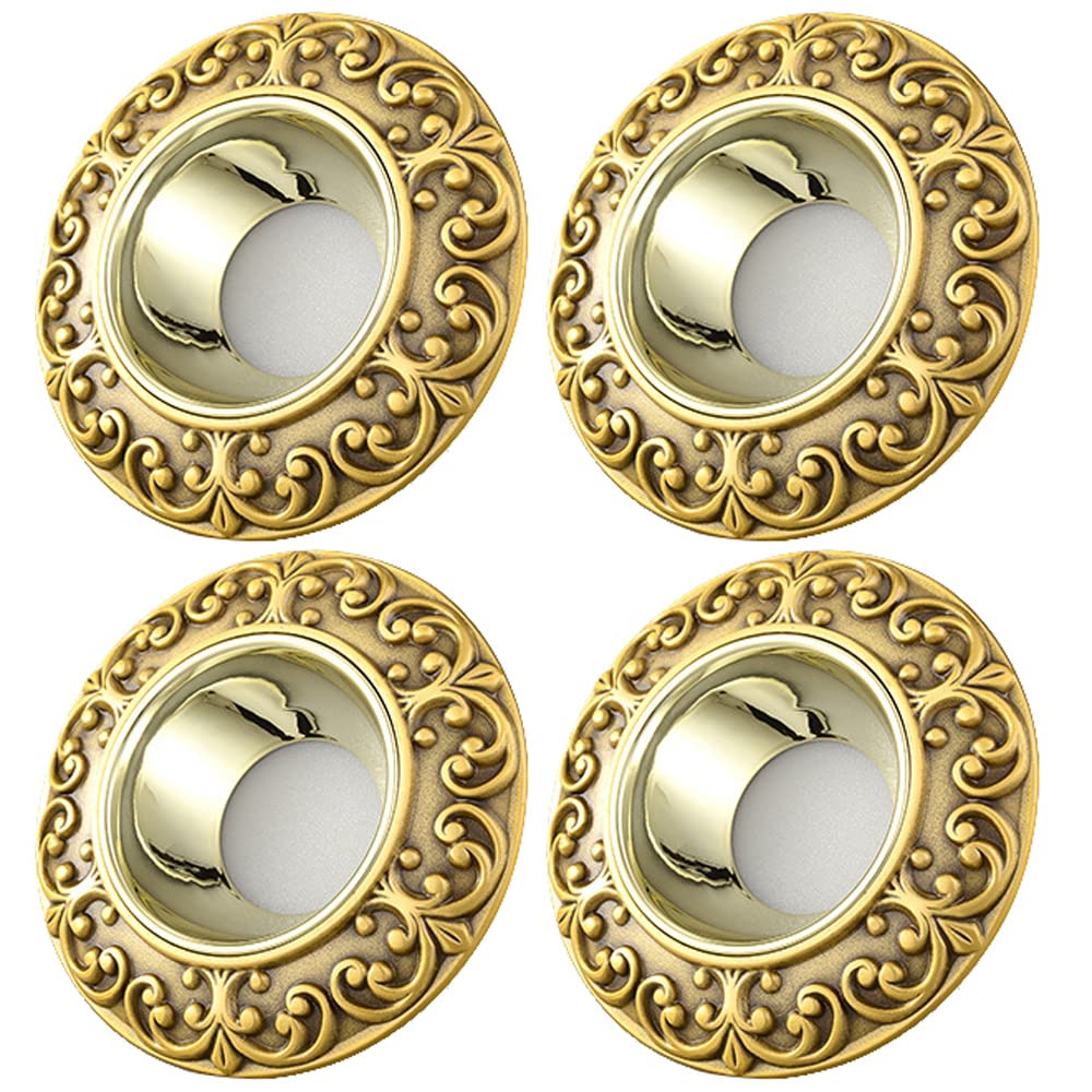 GTHTUHFD 4 Pack Brushed Brass Canless Led Downlight 3 Inch Led Recessed Lighting For Balcony Light Fixture 6-14W 6000K,4000K,3000K Selectable,8w-6000k