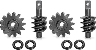 2pcs Steel Axle Differentials Gear 13T/2T Front and Rear Overdrive Differential Worm Gear for Axial SCX24 1/24 RC Crawler Truck Car Upgrades Parts Accessories