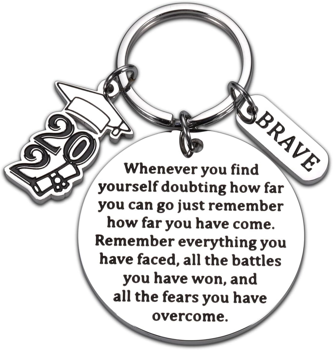 SophauteemInspirational Keychain Christmas Gifts Stocking Stuffer High School Graduation Gifts for Student Daughter Son Teen Boys Girls Inspirational Gifts for Women Men Senior Master College