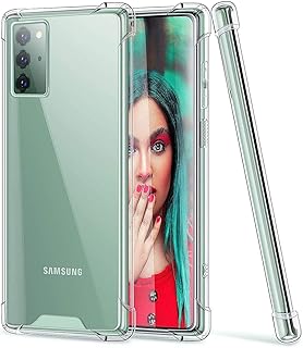 جراب حماية شفاف مضاد للصدمات لموبايل سامسونج جالاكسي نوت 20 من بلاستيك