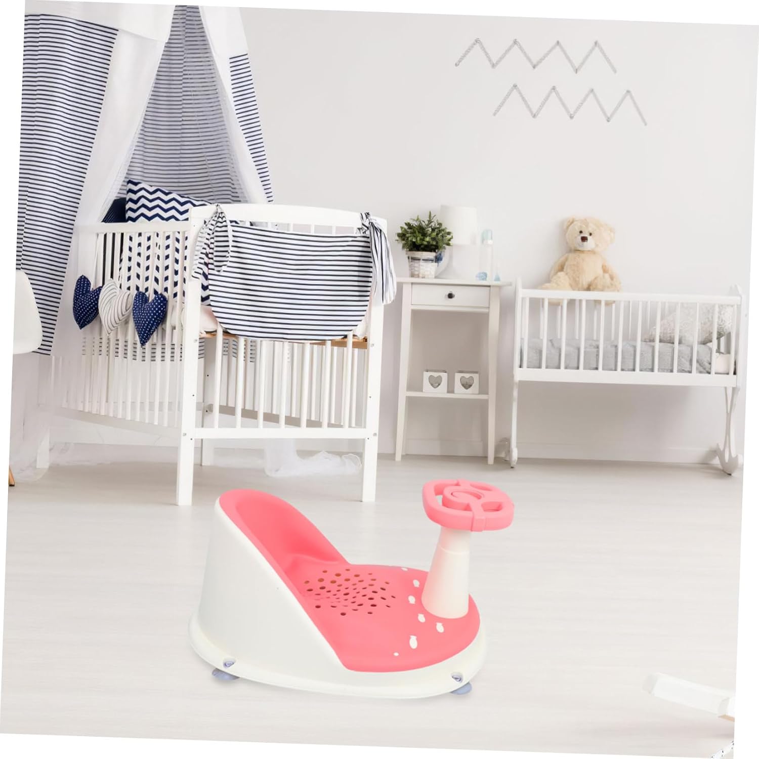 Adjustable Tub Seat with Suction Cups for Bathing Portable Bath Support Chair Growth-Friendly Height for Newborns and Easy-Clean Design for Comfortable Bath