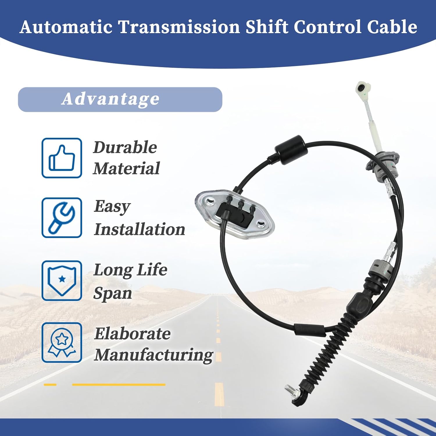Automatic Transmission Shift Control Cable Fit for Kia Soul Sport 2010 2011 Manual Transmission Gear Shift Selector Cable Replaces 46790-2K150 467902K150