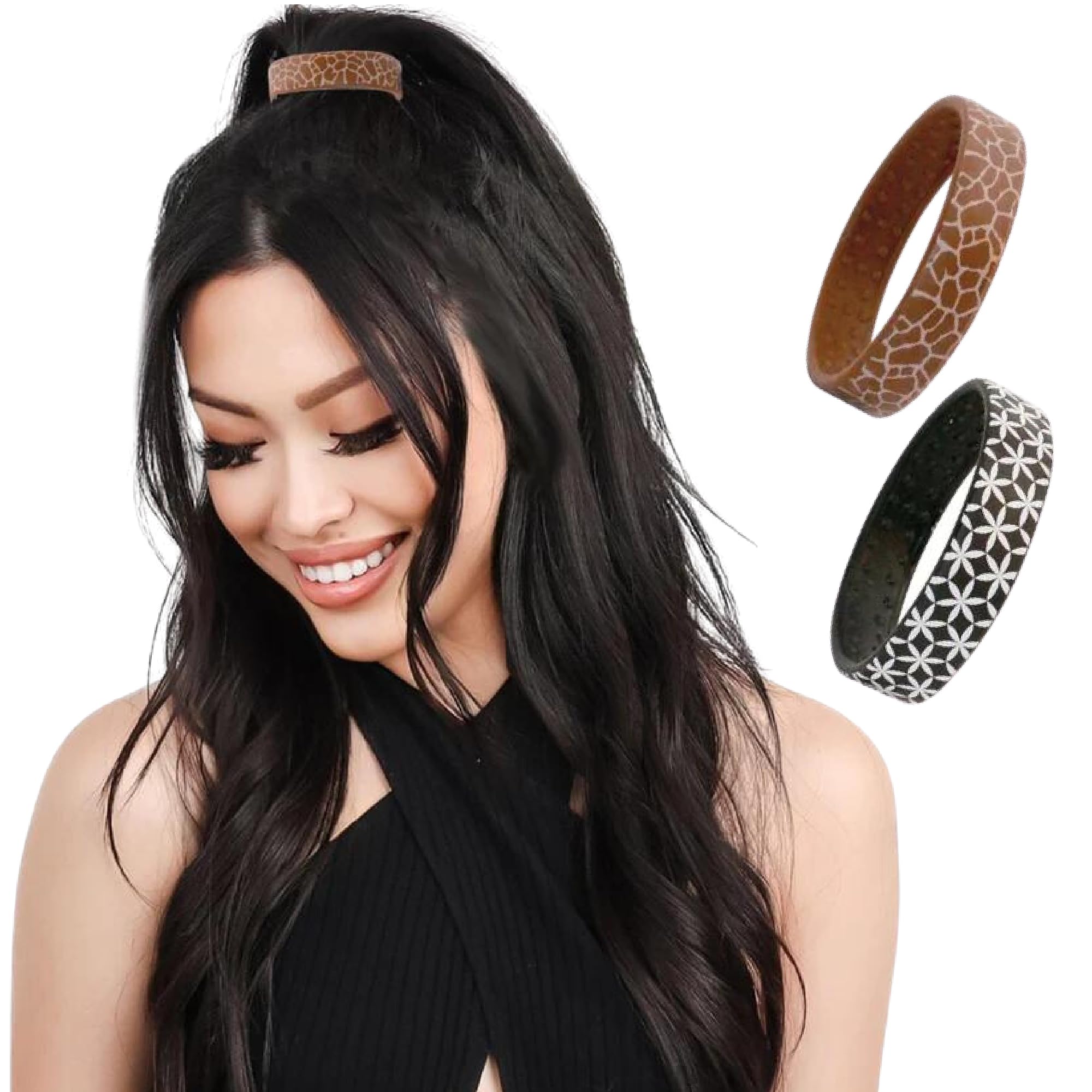 Amazon.com : 2 Small PONY-O Bendable Hair Ties, Ponytail  display picture 1