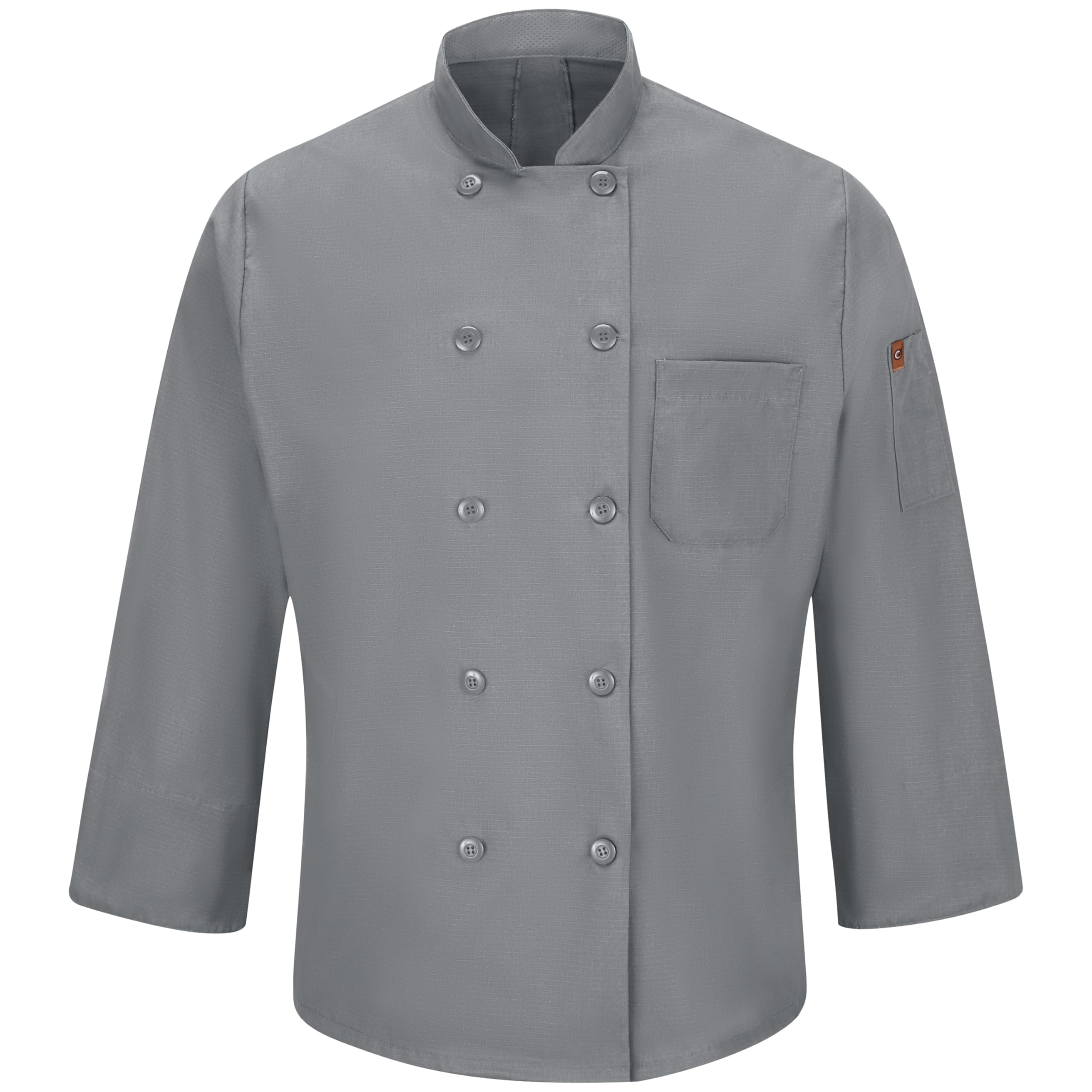 Red Kap Long Sleeve Ten Button Chef Coat with Mimix and Oilblok Chaqueta Hombre