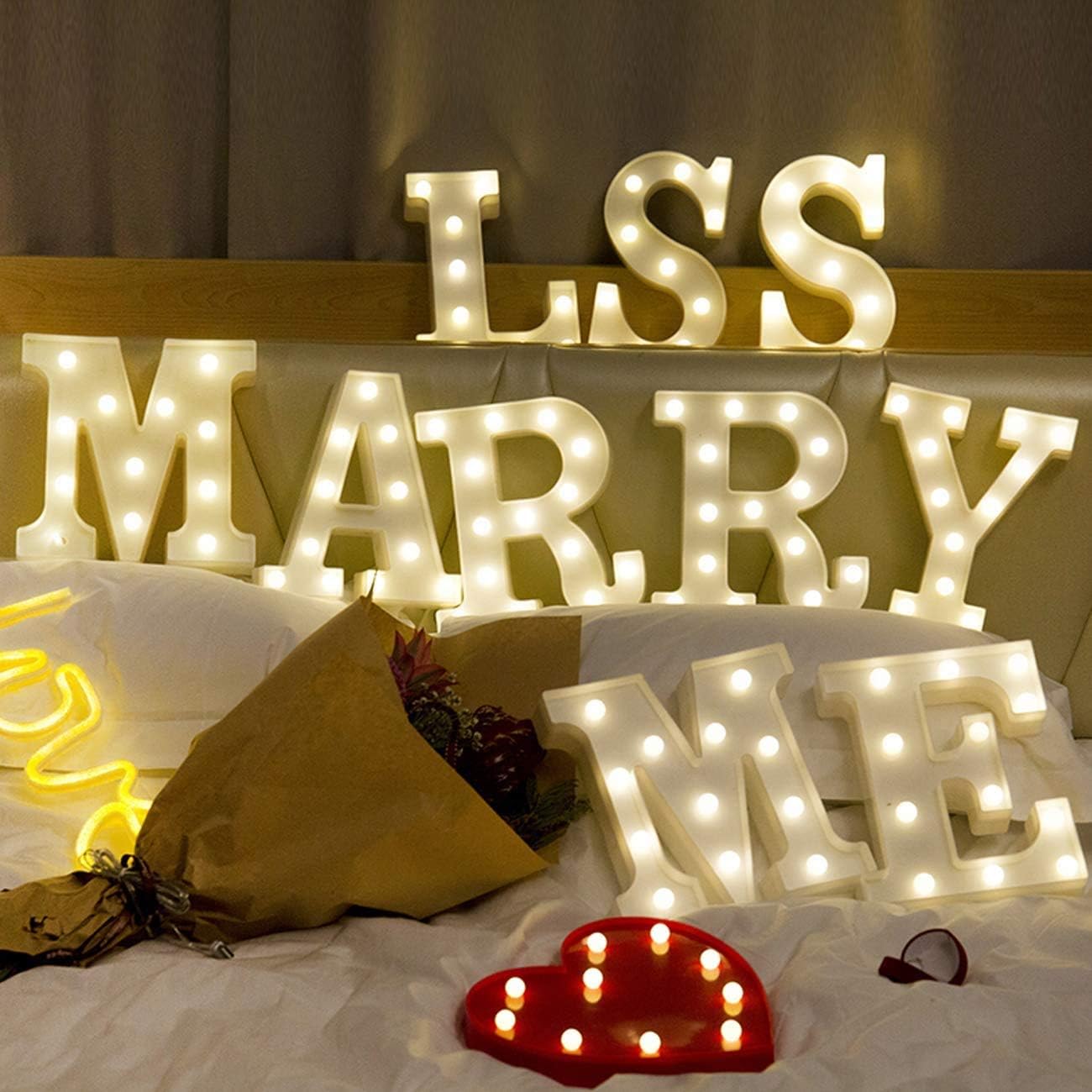 Sunnyglade Decorative LED Letter Lights Sign,Light Up Marquee Letters for Wall Wedding Birthday Party Christmas Home Bar Decoration(1) - Image 5