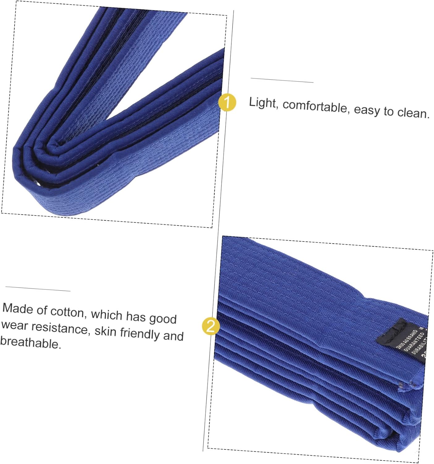 Healifty 6pcs Taekwondo Karate Training Belts Multicolor Cotton Waistbands Lightweight for Martial Arts Boys and Men Practice