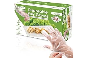 600pcs Plastic Gloves - Durable, Comfortable, Safe