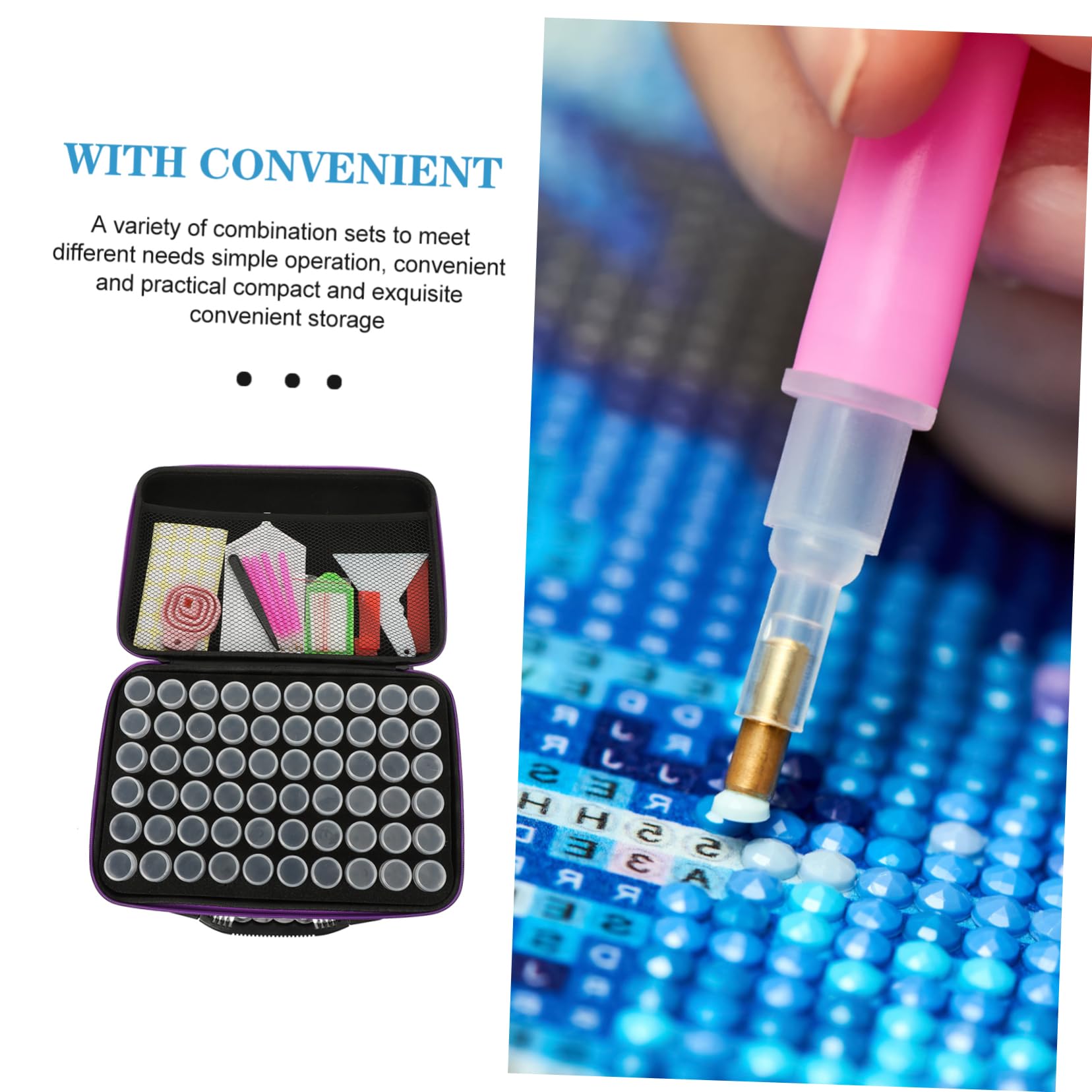 1set Contenitori per Accessori Diamond Art Organizer per Scomparti per Hobby e Lavoretti Creativi