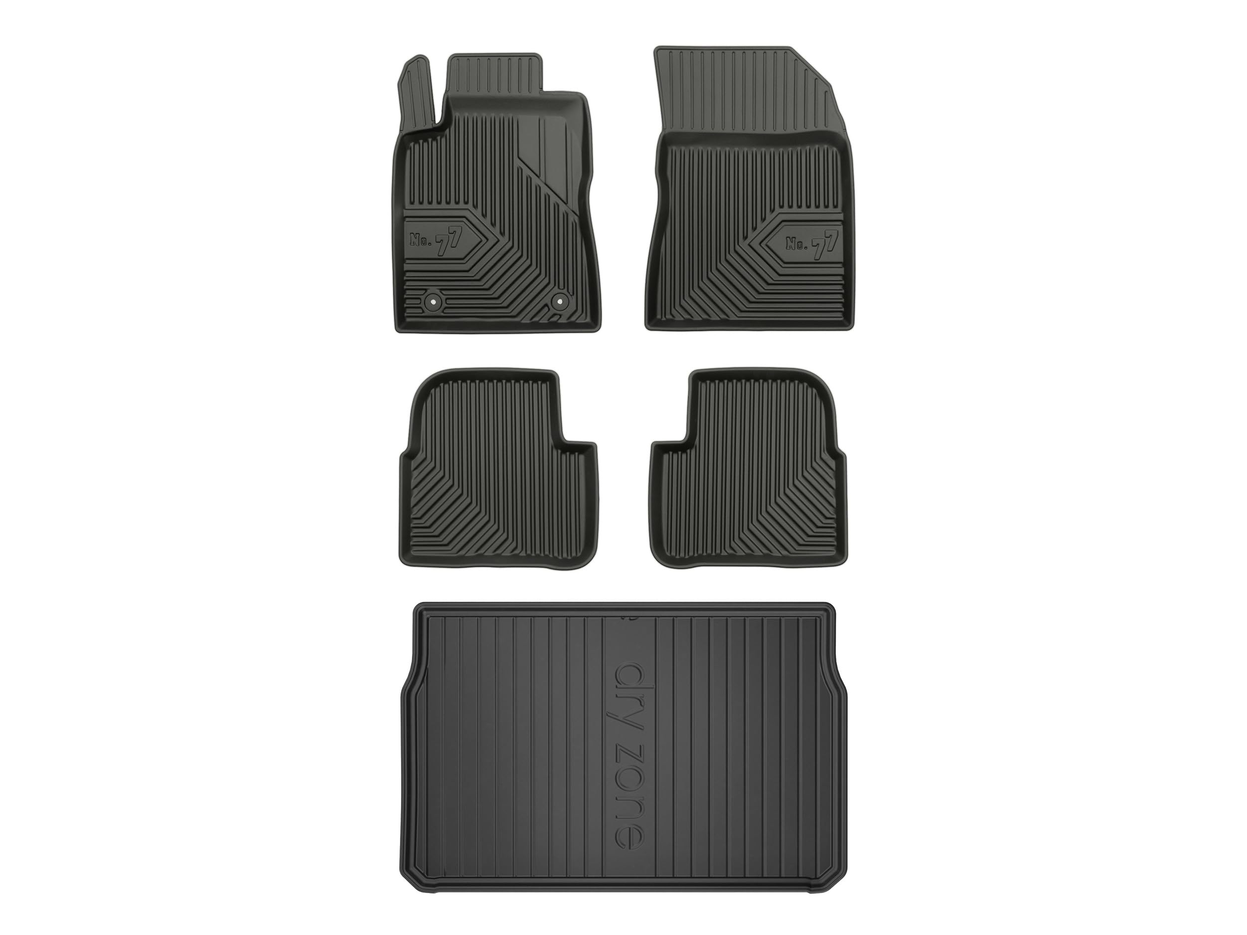 Dywaniki 3D + mata bagaznika kompatybilne z Citroën C3 III, TPE, NO77