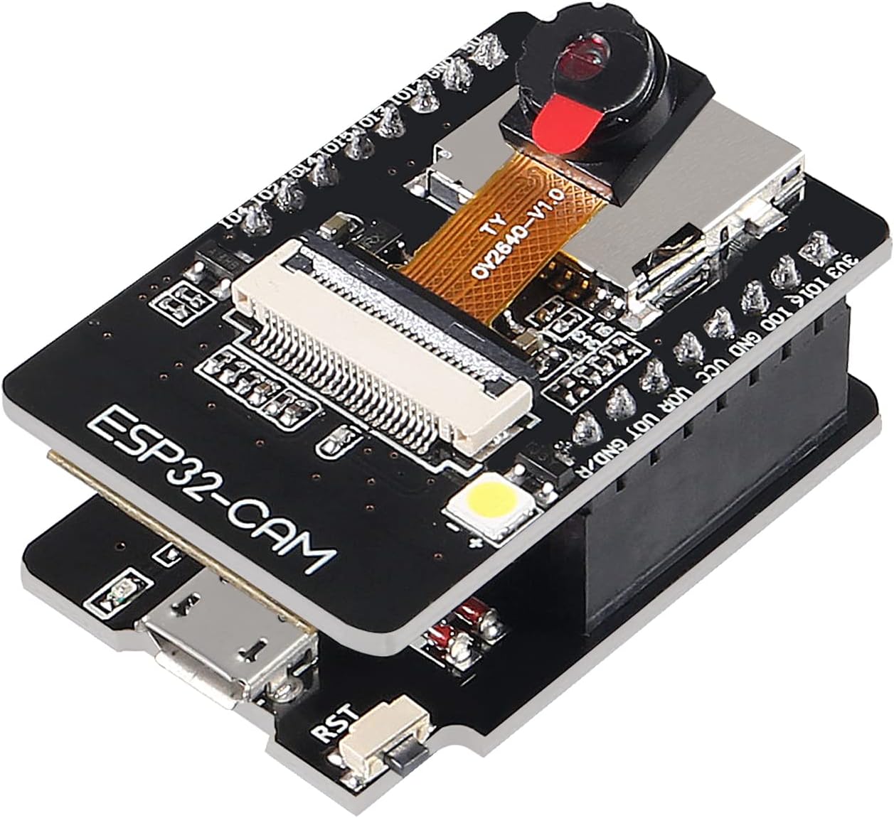 DORHEA ESP32 Cam WiFi Bluetooth Development Board with OV2640 Camera Module + Micro USB to Serial Port CH340C 4.75V-5.25V Nodemcu for Raspberry Pi - 3 Set