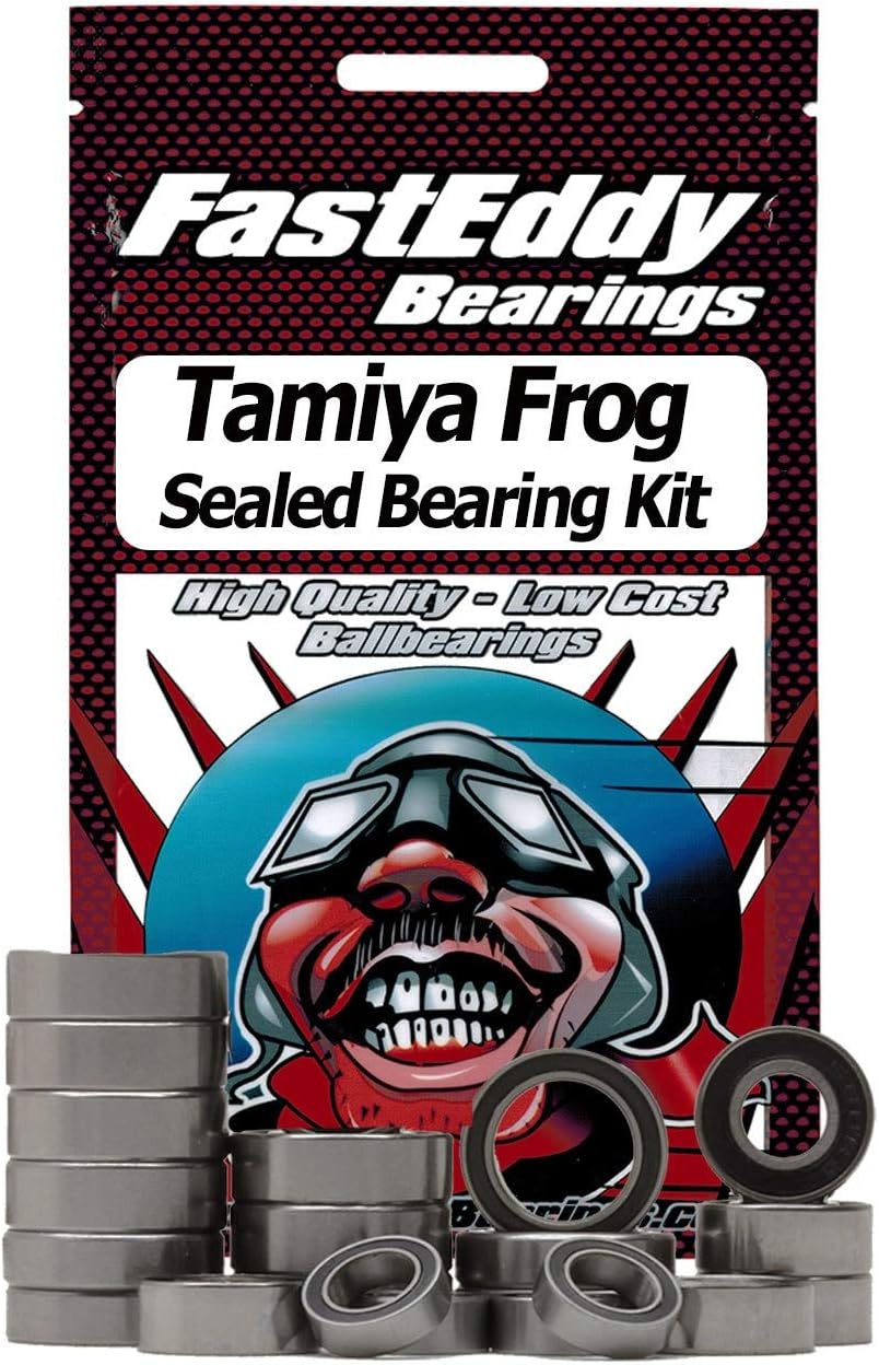 FastEddy Bearings Sealed Bearing Kit For Tamiya Frog RC Car | 12pcs 5x11x4mm Replacement Bearings