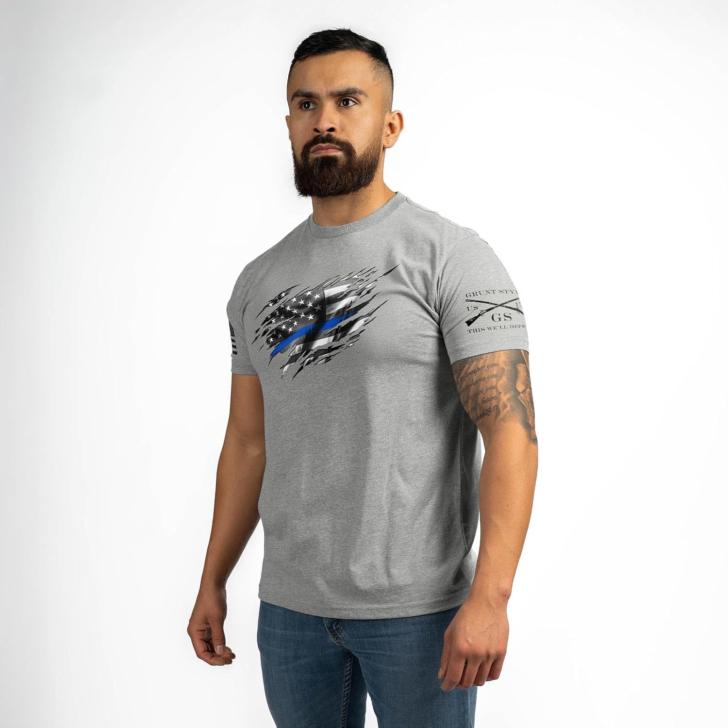 Grunt Style Still Standing - USA, American Flag Graphic Tee, Patriotic Inspired - Men's Short Sleeve T-Shirt