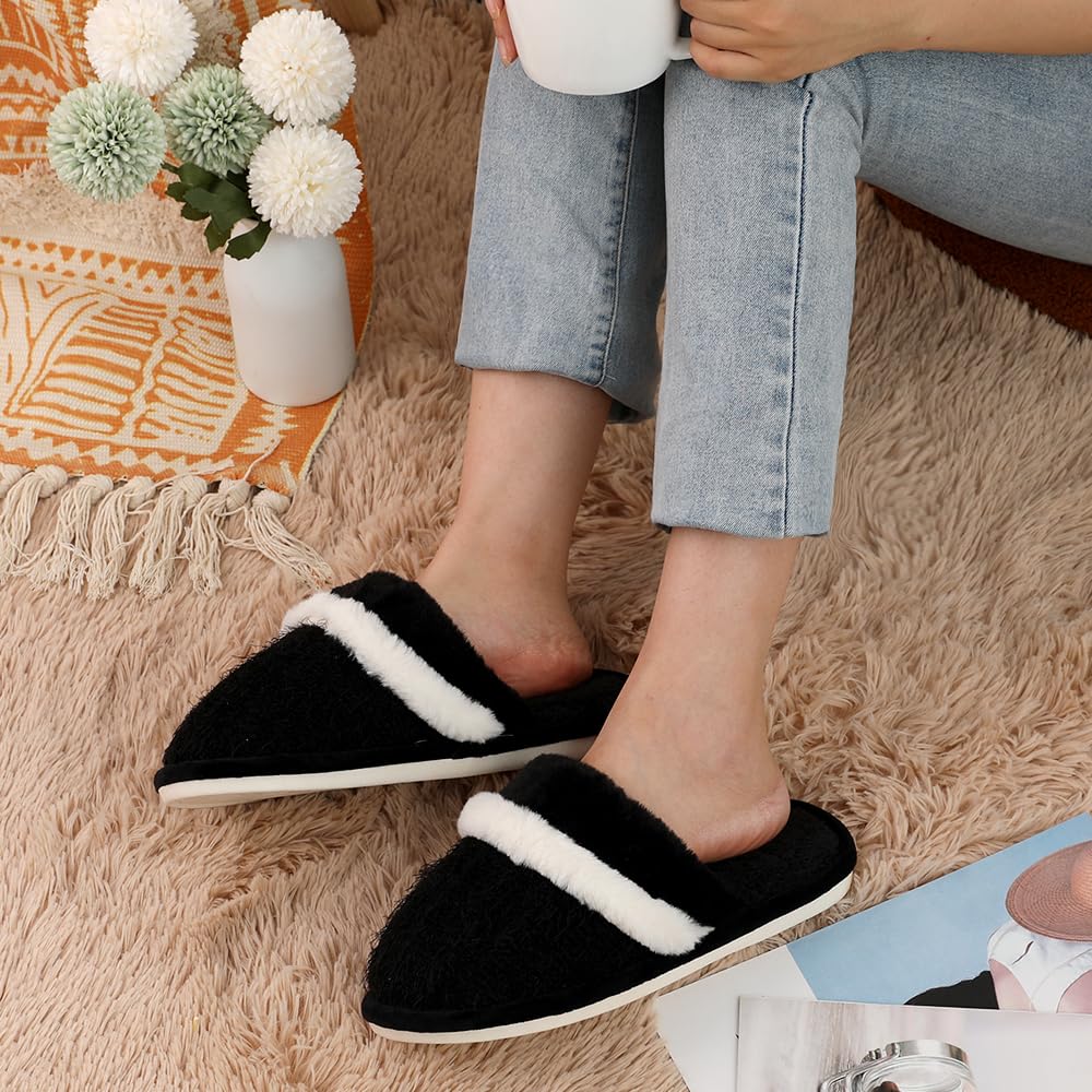 GOEWY Pantofole Donna Uomo Invernali Peluche Ciabatte Comode Casa Calde Scarpe da Casa Antiscivolo Memoria Schiuma Slippers Antiscivolo Suola Scarpe Interno Esterno