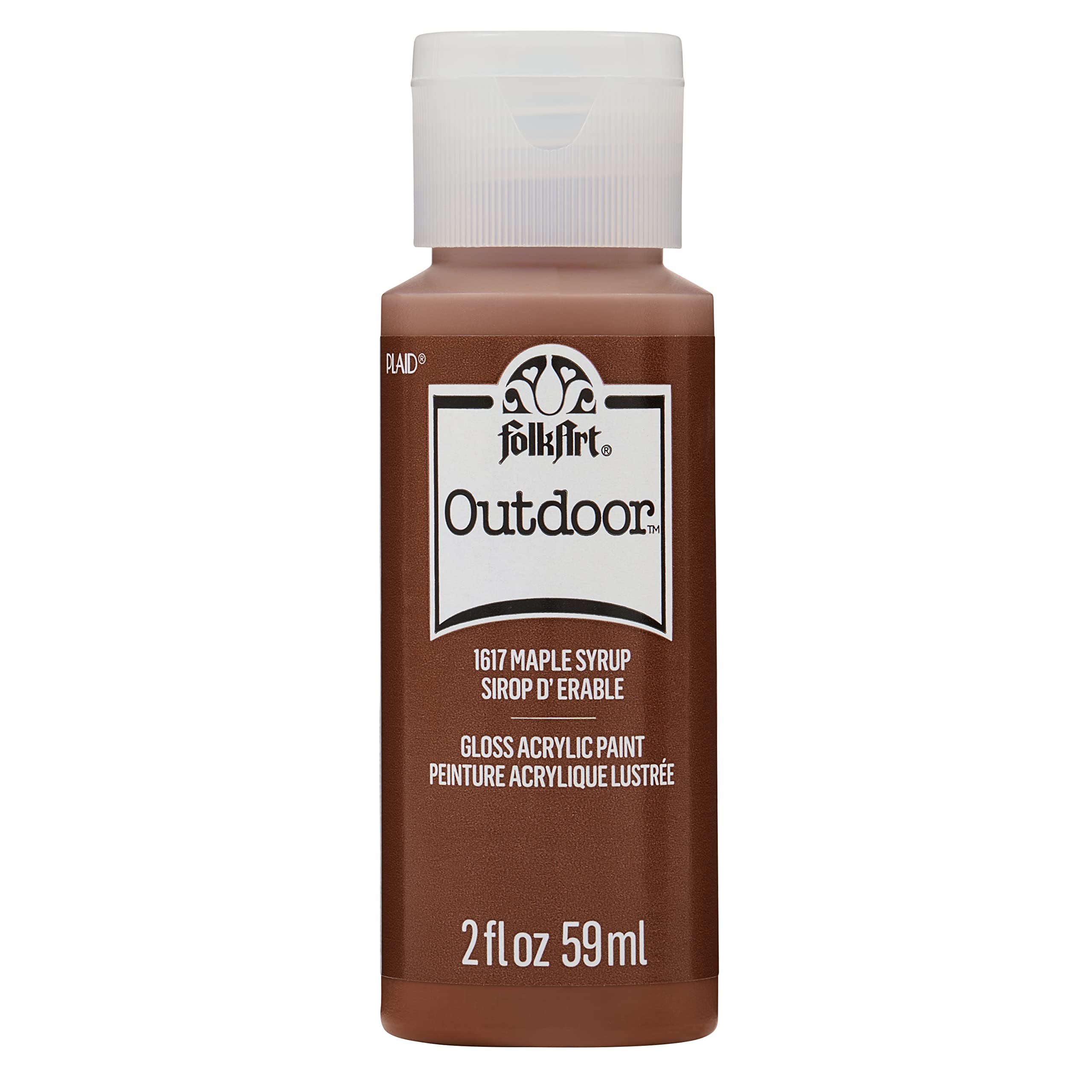 FolkArt Outdoor Acrylic Paint, Maple Syrup, 2 Ounces