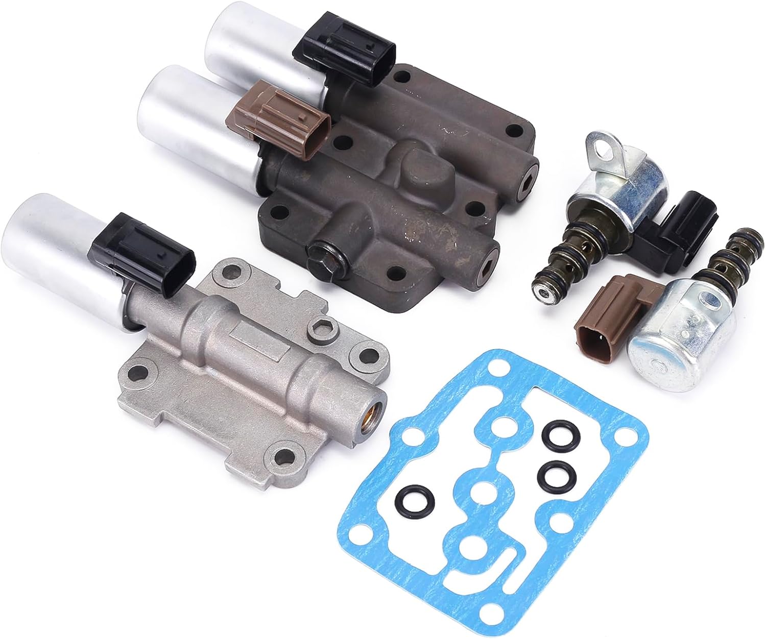 Transmission Solenoid Kit Compatible with Honda Accord Odyssey Pilot Acura TL MDX CL 1997-2007 - 5PCS Shift Solenoid Valve Set with Gasket for BAXA MAXA BAYA Transmission