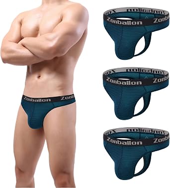 ZONBAILON Mens Sexy Low Rise Thongs G-String Men Bulge Enhancing Comfort Stretch T-Back Butt-Flaunting Male Thong Underwear