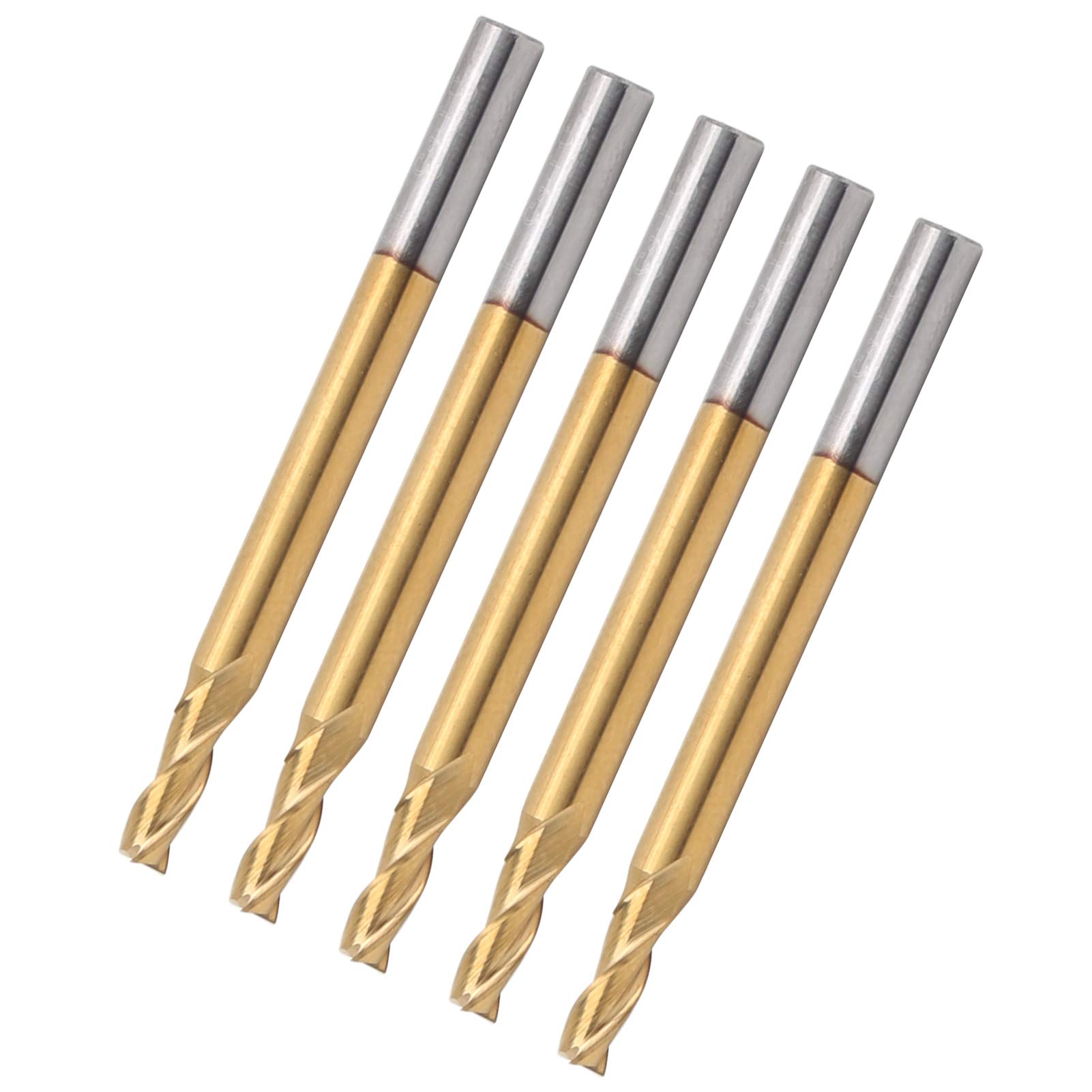 FTVOGUE Fresa Plana de 3 Filos, Paquete de 5 de Acero de Tungsteno con