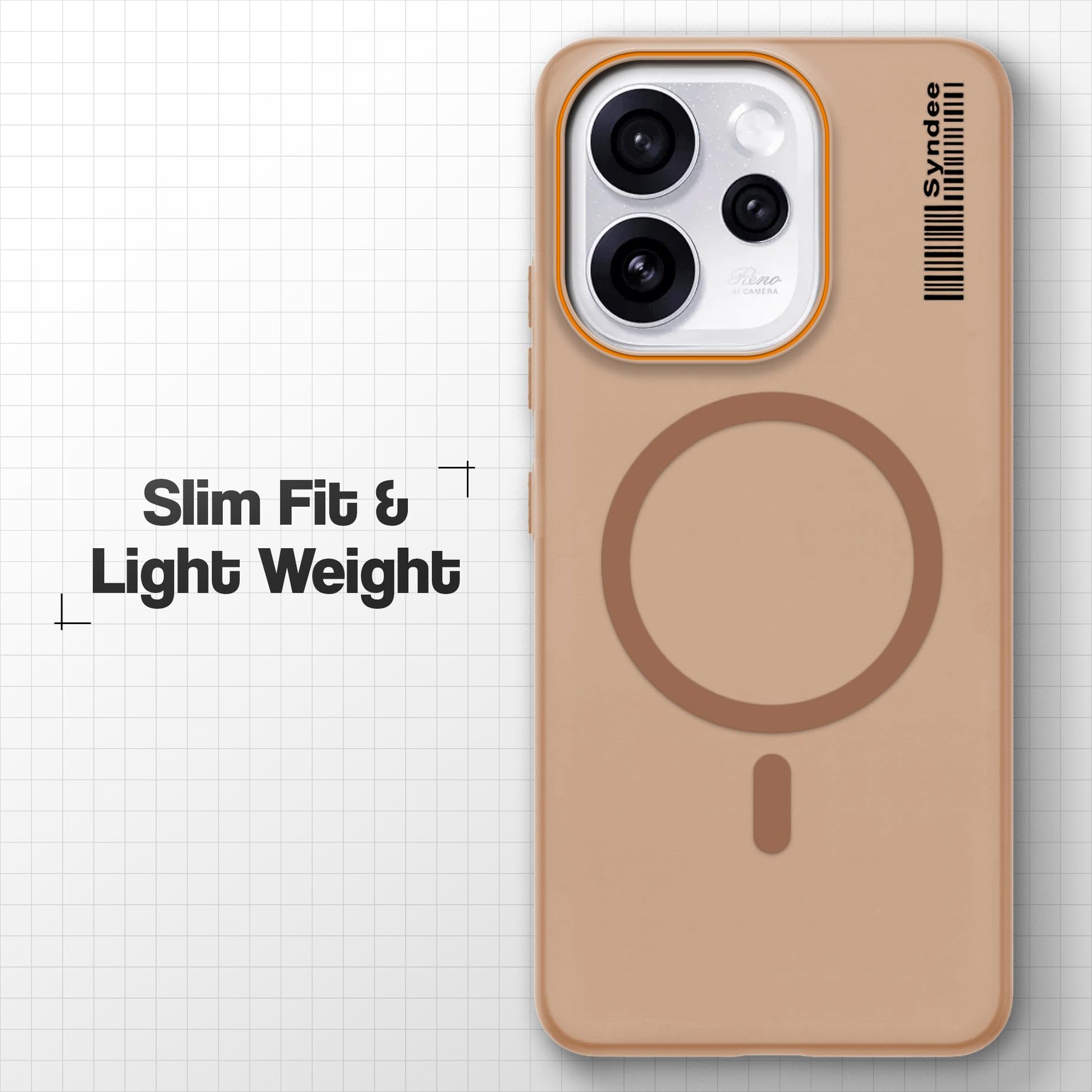 DL3 Mobilak Case Back Cover for Honor 400 5G Case, Sleek Frosted Translucent Back Only Compatible with Wireless Magnetic Accessories | Anti-Scratch Shockproof Phone Case (Brown)