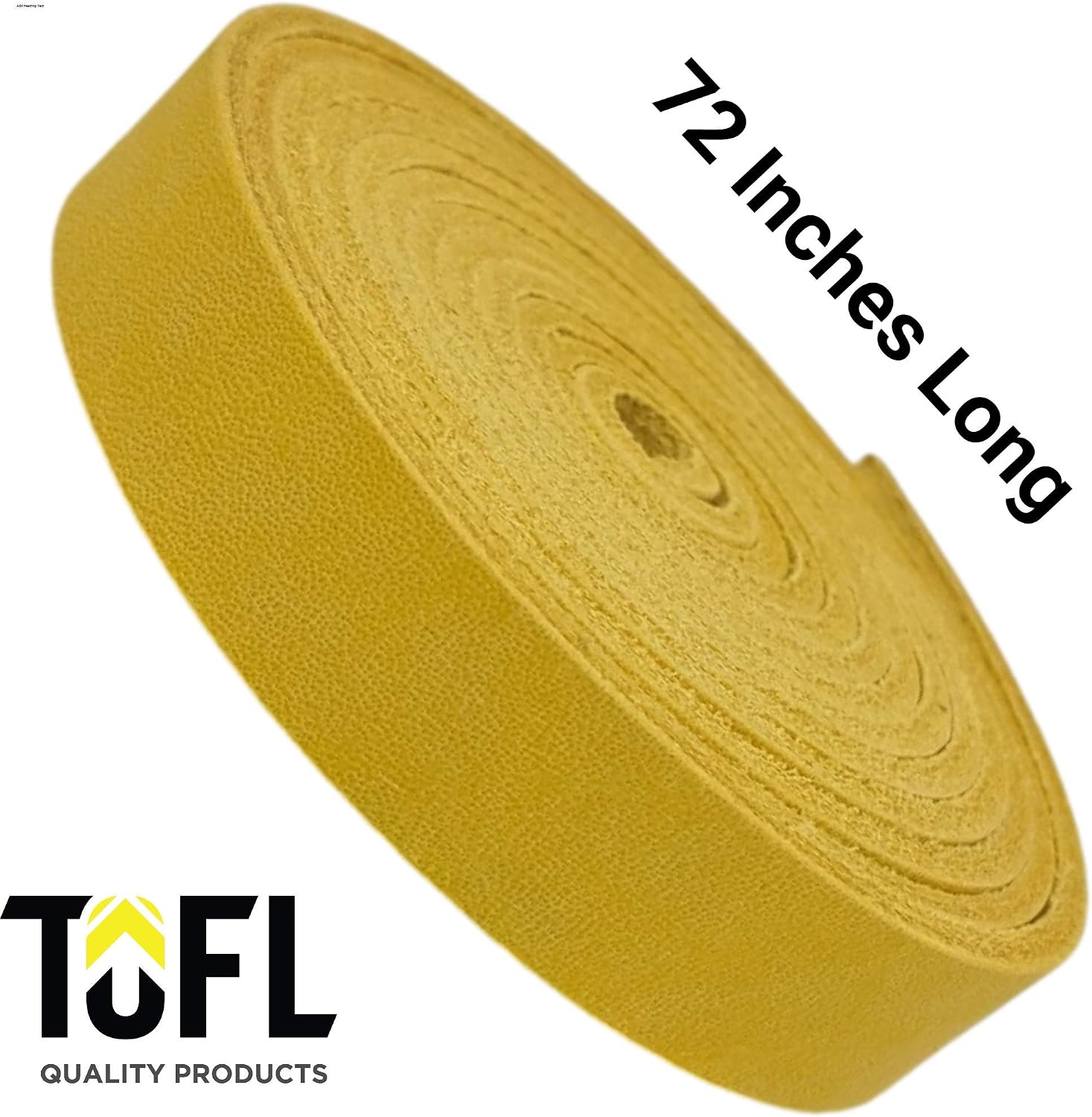 Leather Strap for Crafts & Jewelry | 72 Long × 5/8" Wide × 1/8" Thick (7-8oz) | Genuine Leather Strips for Crafts, Projects or Repairs - Yellow