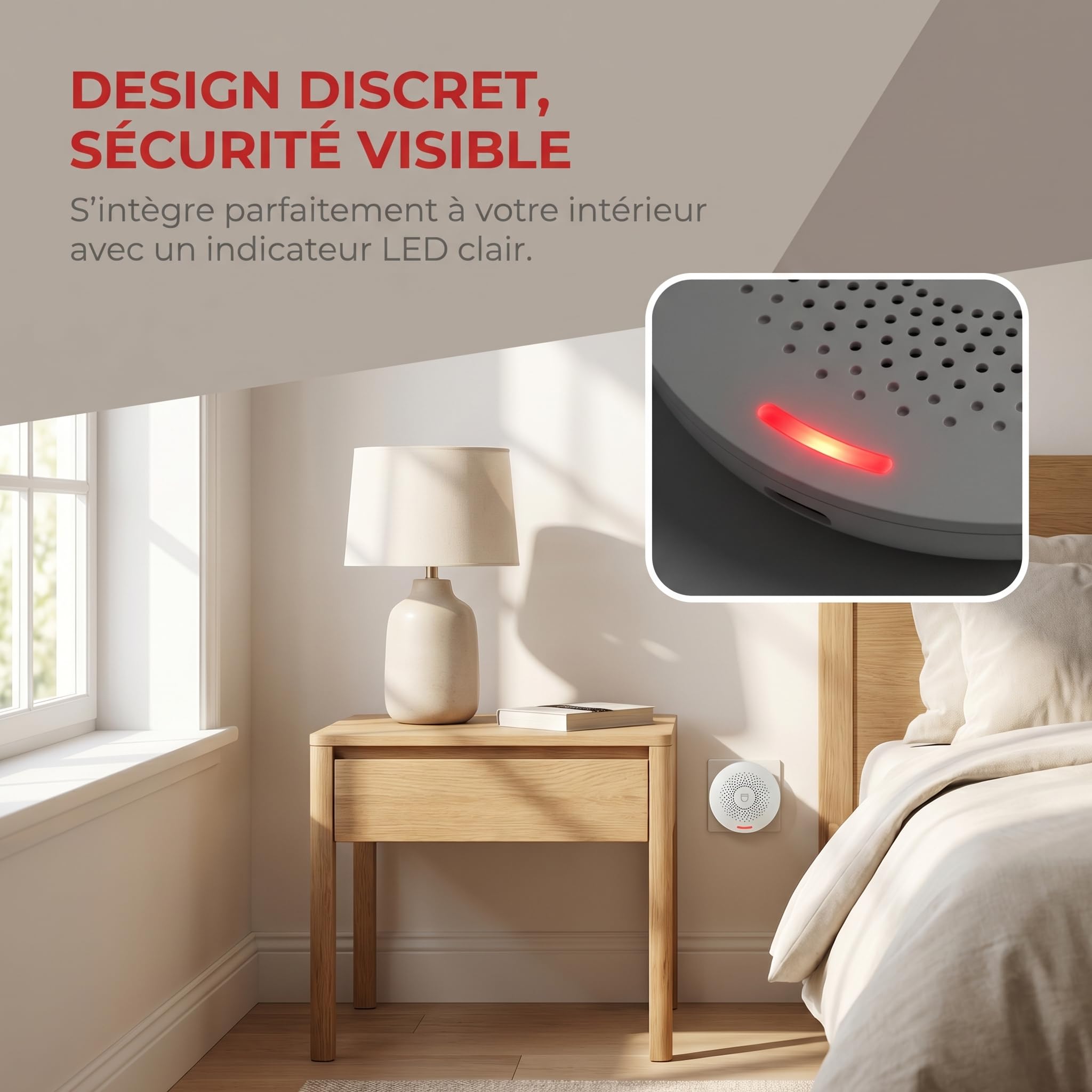 Bracelet Alarme Personne Agee avec WiFi – Utilisation sans Abonnement, Étanche IP55, Alarme Interne avec Notification Via Application, Volume Réglable (Pack de 4 Produits)