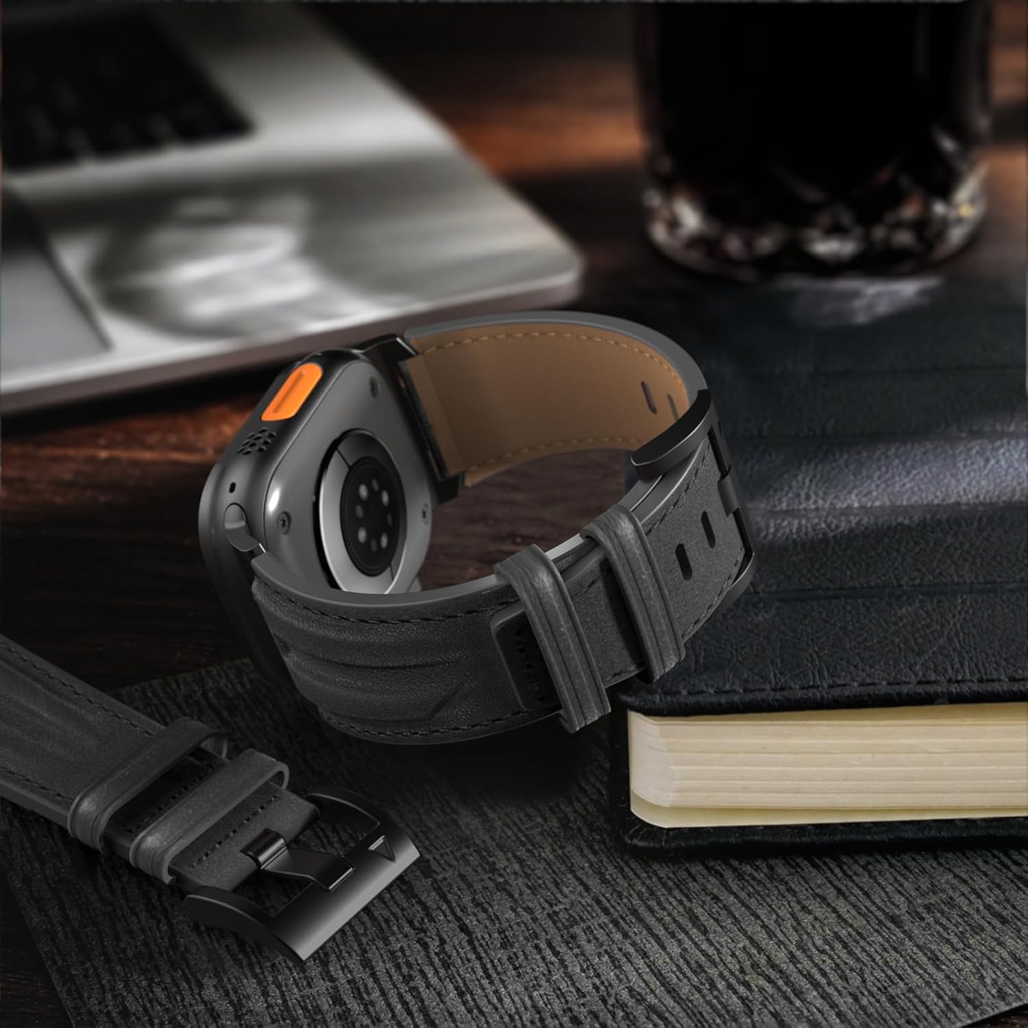 Top Grain Genuine Leather Compatible with Apple Watch Ultra 3 Band 49mm 46mm 45mm 44mm 42mm, Handcrafted Vintage Leather Strap for Women Men iWatch Ultra 2/1 Series 11 10 9 8 7 6 5 4 3 SE - Image 5