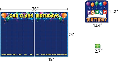 Miniatura 2 de Teacher Created Resources Tablero de anuncios de gráficos de cumpleaños (TCR5246)